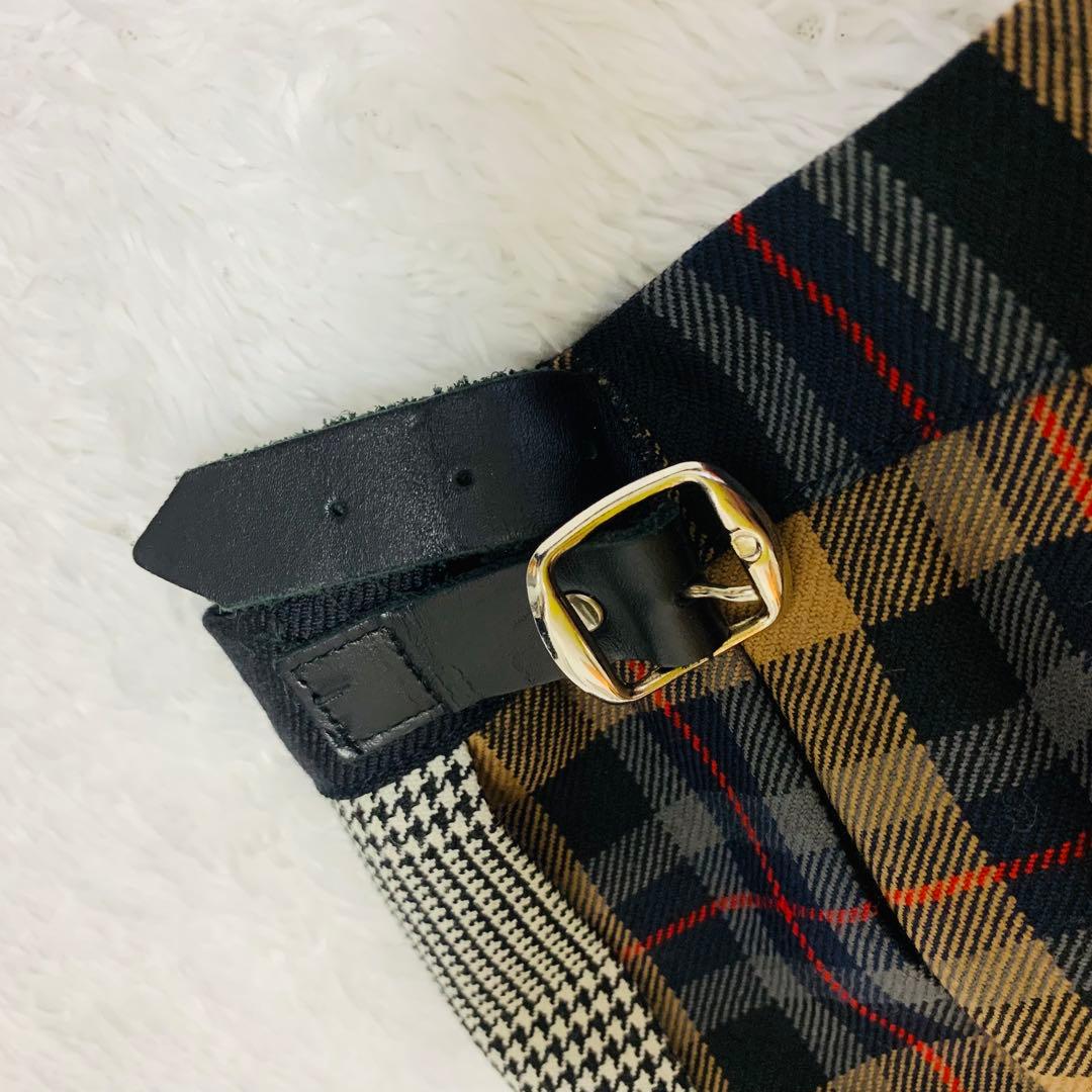 【美品】オニールオブダブリン ロングスカート チェック柄 背面ゴムあり