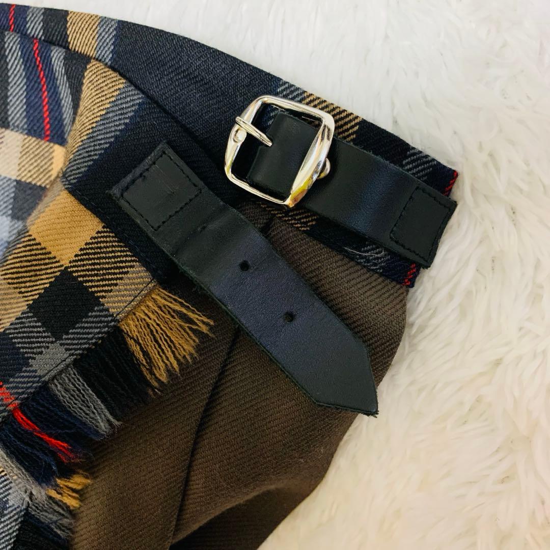 【美品】オニールオブダブリン ロングスカート チェック柄 背面ゴムあり