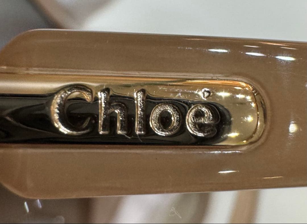 【美品】Chloe クロエ CE672SA サングラス ベージュ×ブラウン