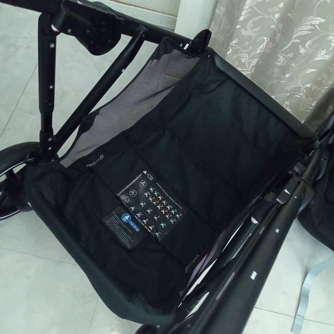 極美品♡【cybex】ガゼルS／ブラック・2人乗りベビーカー(クラウドZ2)