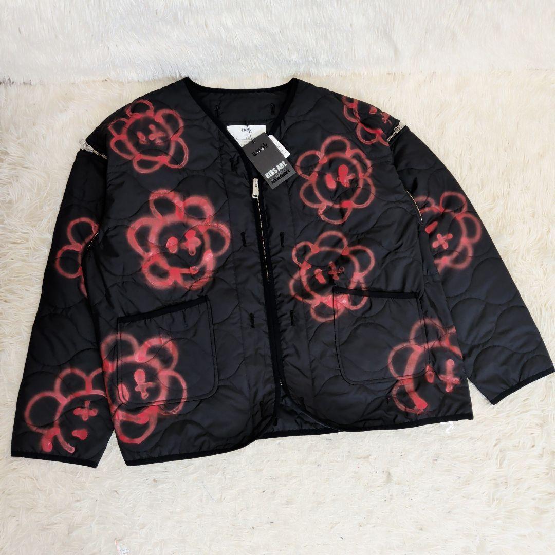 【新品】25AW amok 花柄 キルティング　ブルゾン Guernika