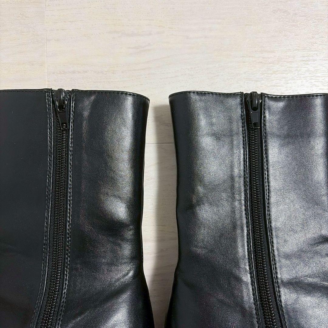 【美品】　EMODA エモダ　ラウンドサイドゴアブーツ　L 24.5 厚底ヒール