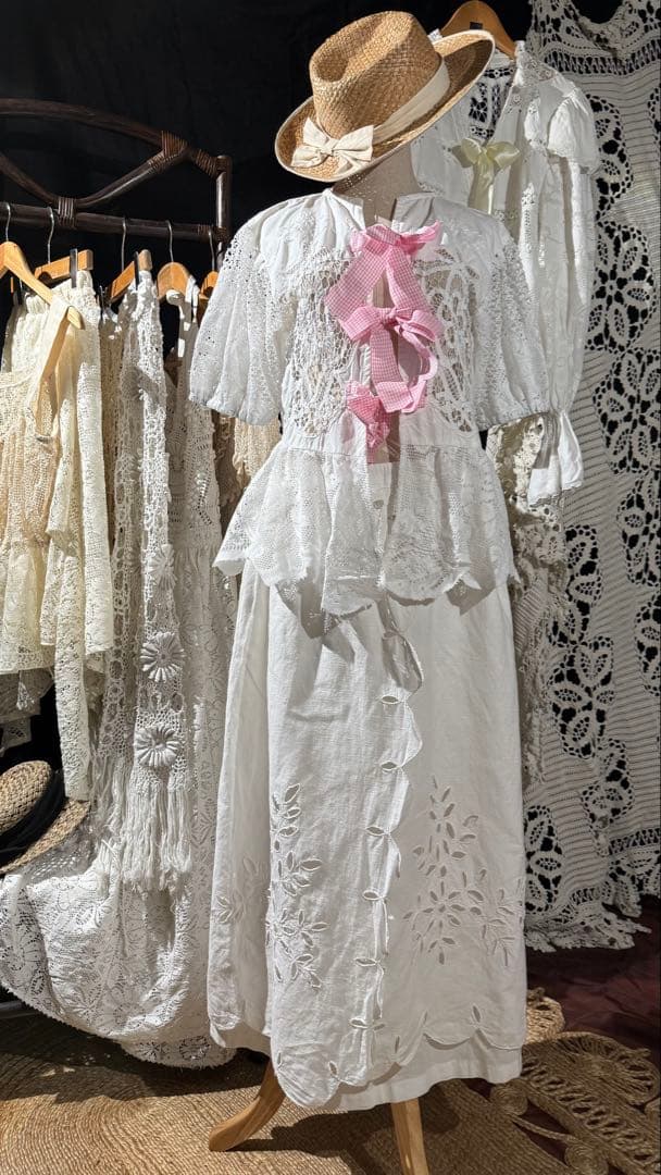 Antiqueアンティークハンドメイドシャツ