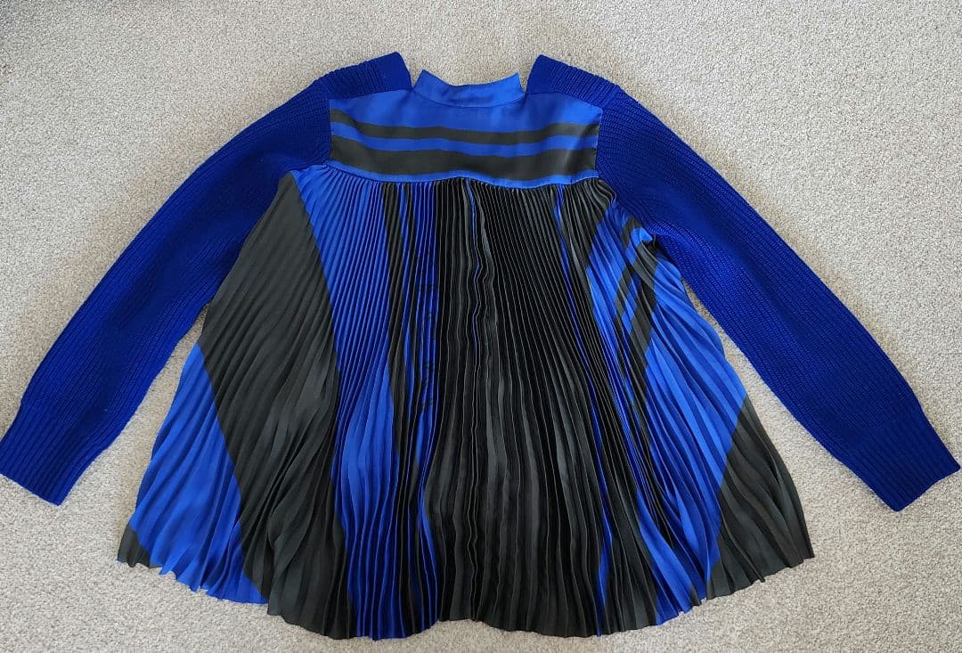 sacai・サカイ◆リブ編みドッキングカーディガン