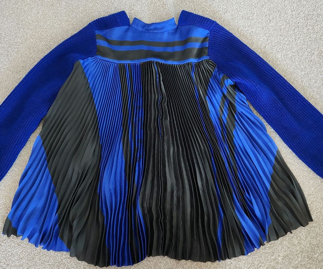 sacai・サカイ◆リブ編みドッキングカーディガン