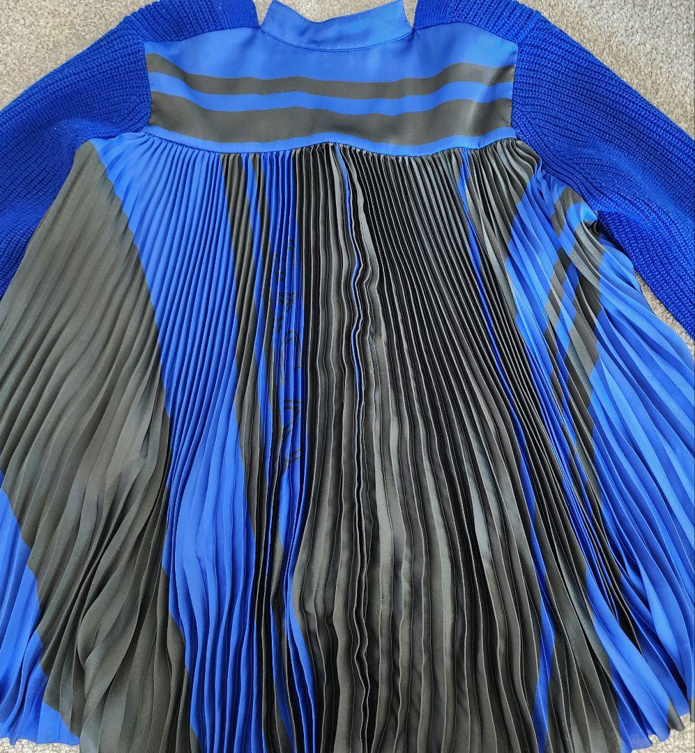 sacai・サカイ◆リブ編みドッキングカーディガン