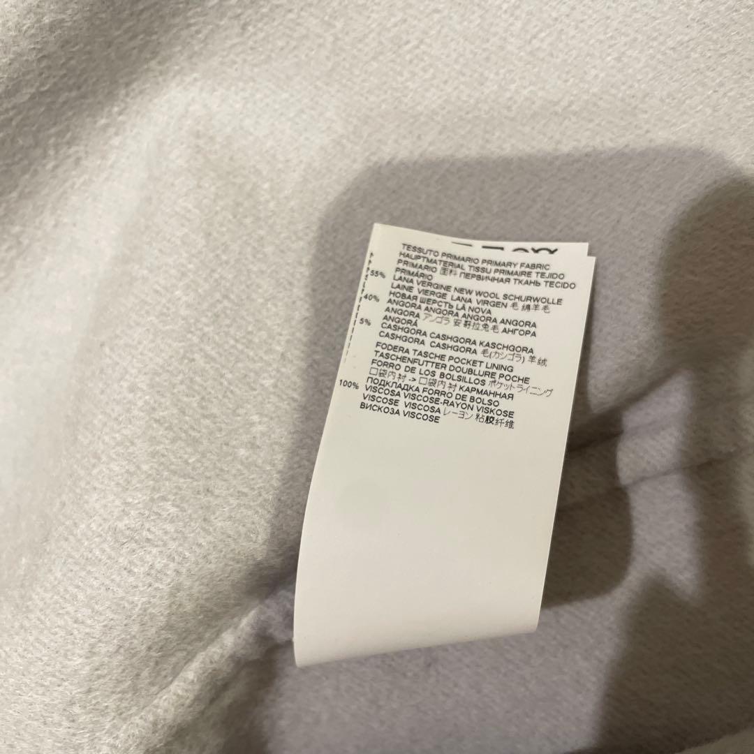 新品同様Maison Margiela アイスグレー アンゴラ混ロングコート
