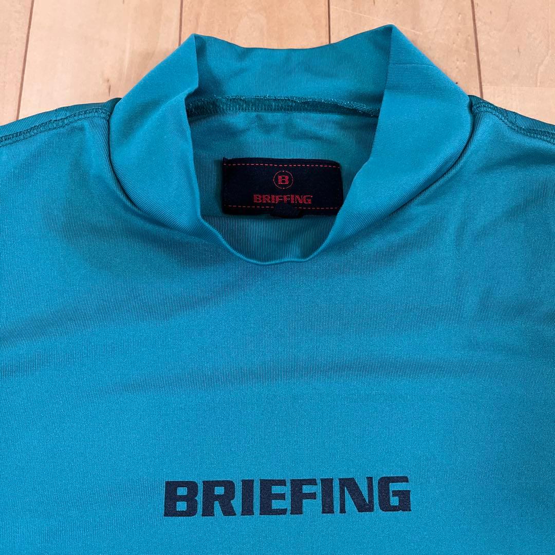 BRIEFING モックネックTシャツ グリーン