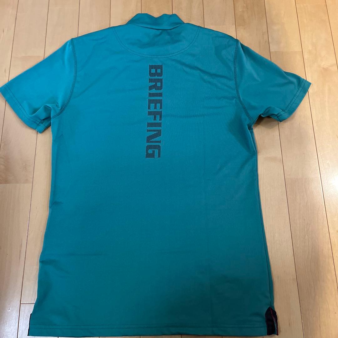 BRIEFING モックネックTシャツ グリーン