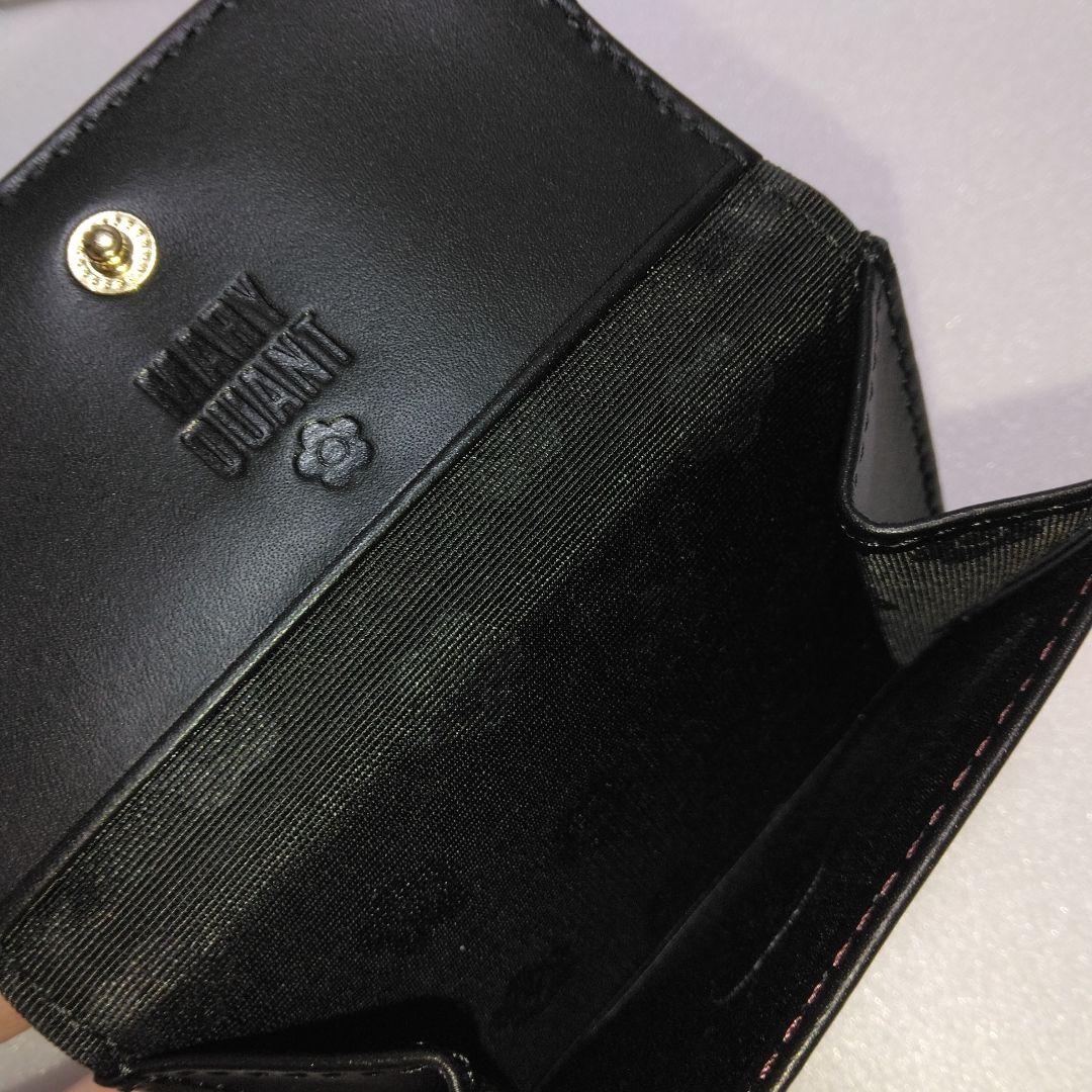 新品MARY QUANT 牛革三つ折り財布