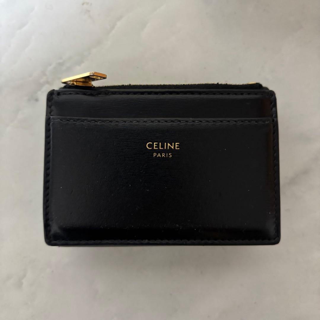 CELINE スモール フラップウォレット トリオンフ ブラック
