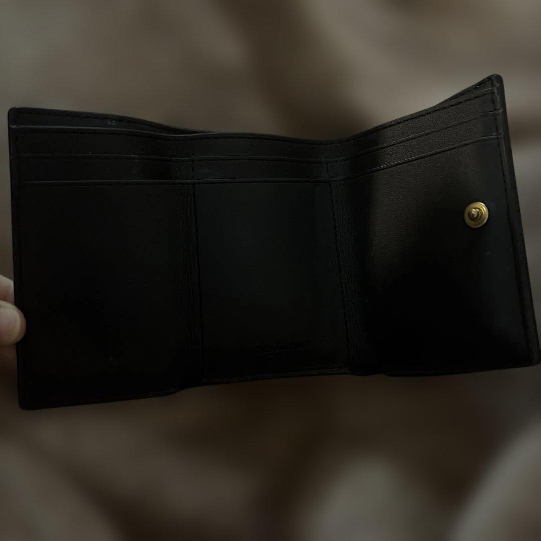 COACH コーチ 三つ折り財布 ブラック 美品