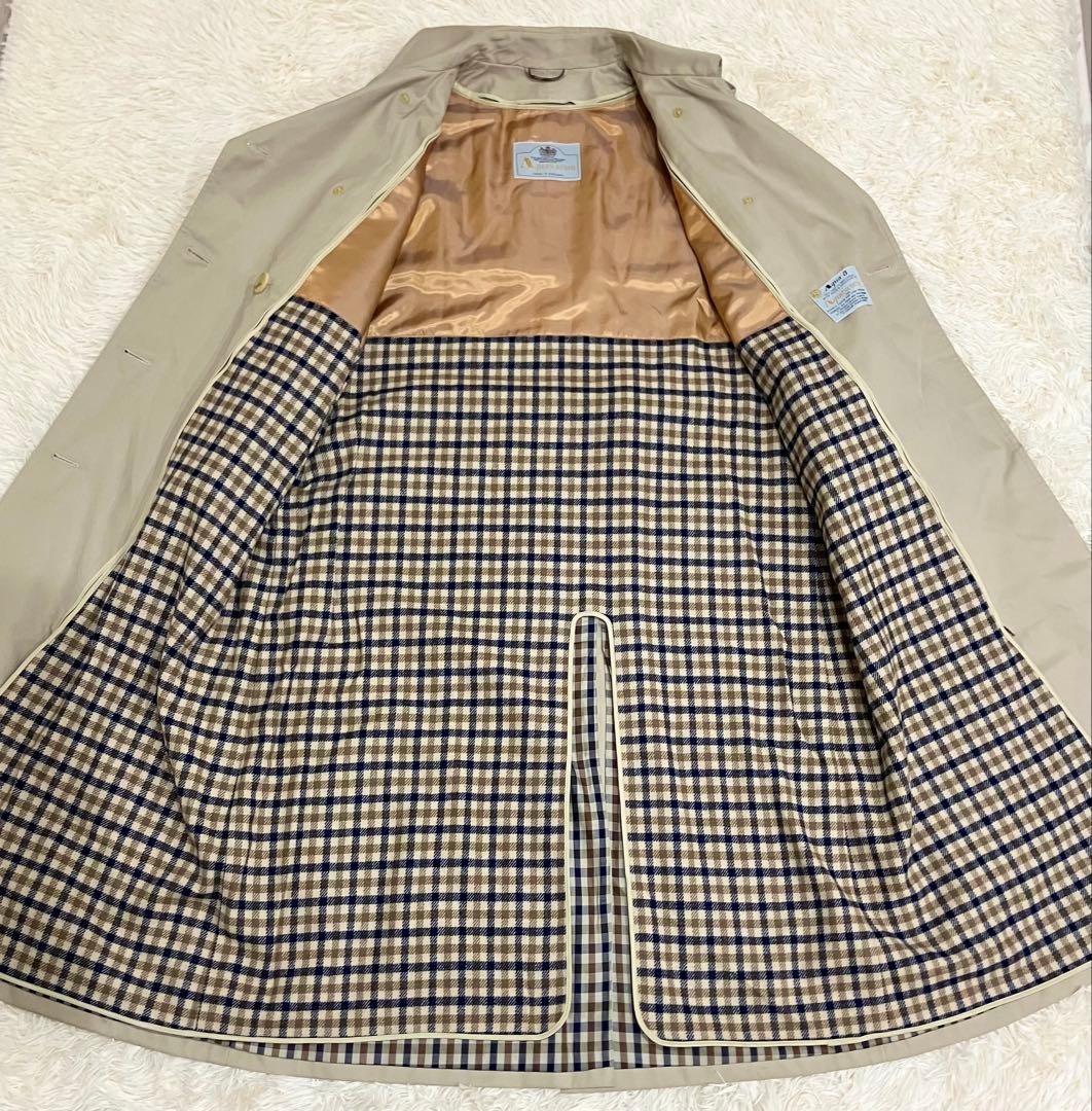 アクアスキュータム　超ロングトレンチコート　ライナー　ベルト付き　ベージュ