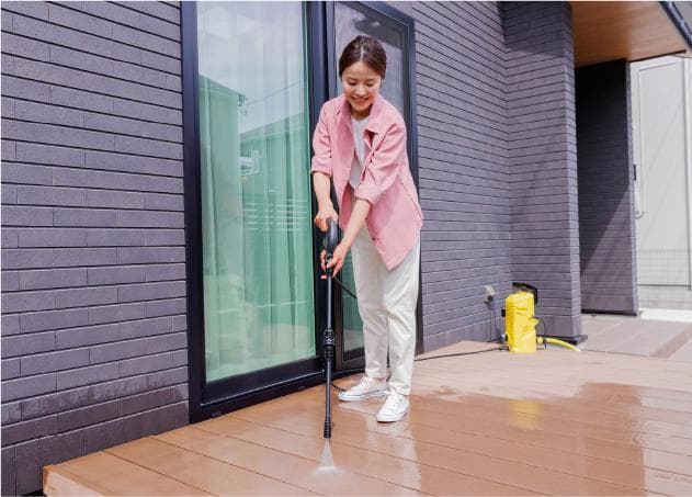 家庭用高圧洗浄機KARCHER K1 X、イエロー、付属品あり