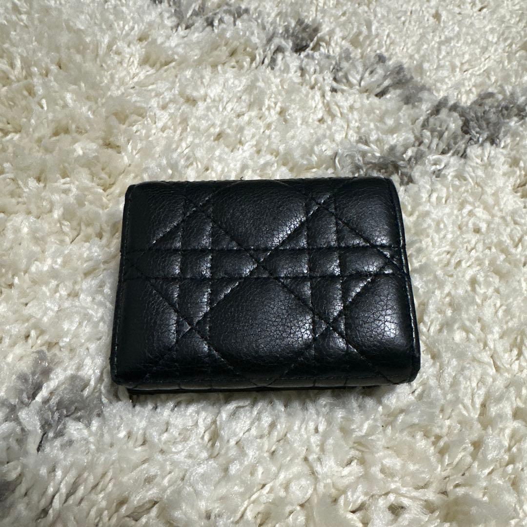 と*と様 Christian Dior ブラック 三つ折り財布