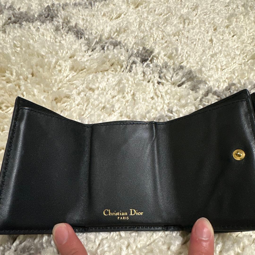 と*と様 Christian Dior ブラック 三つ折り財布