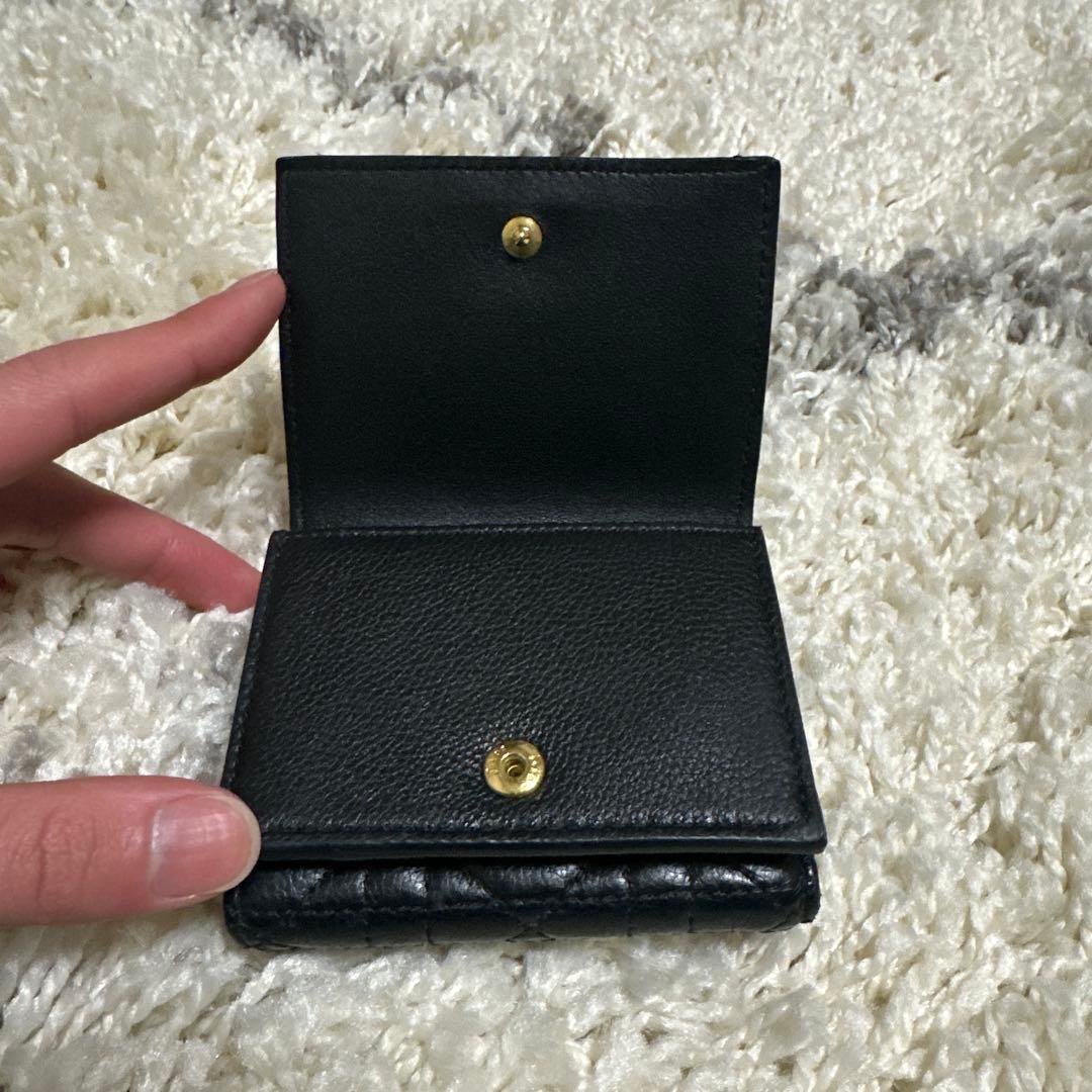 と*と様 Christian Dior ブラック 三つ折り財布