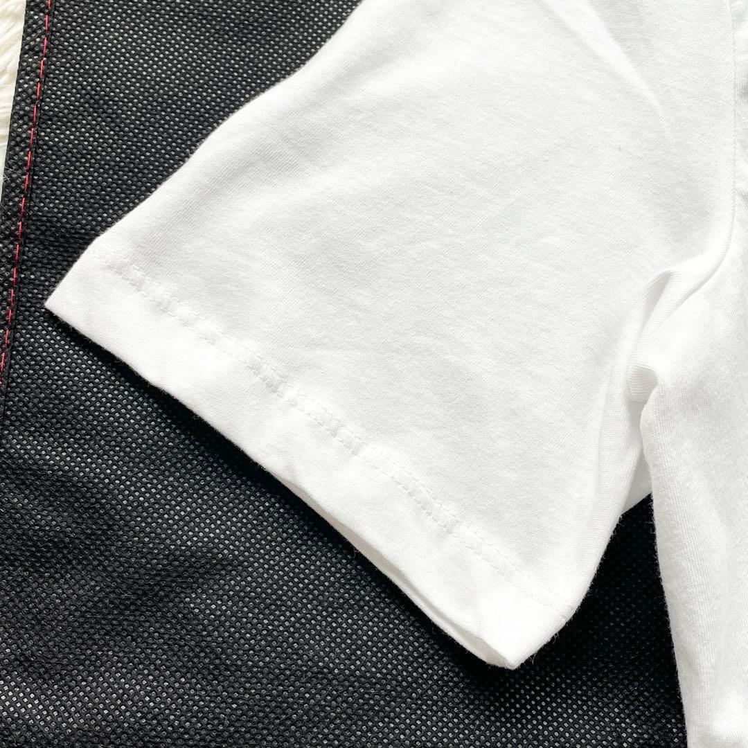 未使用品 タグ付 MARUNI ロゴ刺繍 Tシャツ クルーネック トップス 白