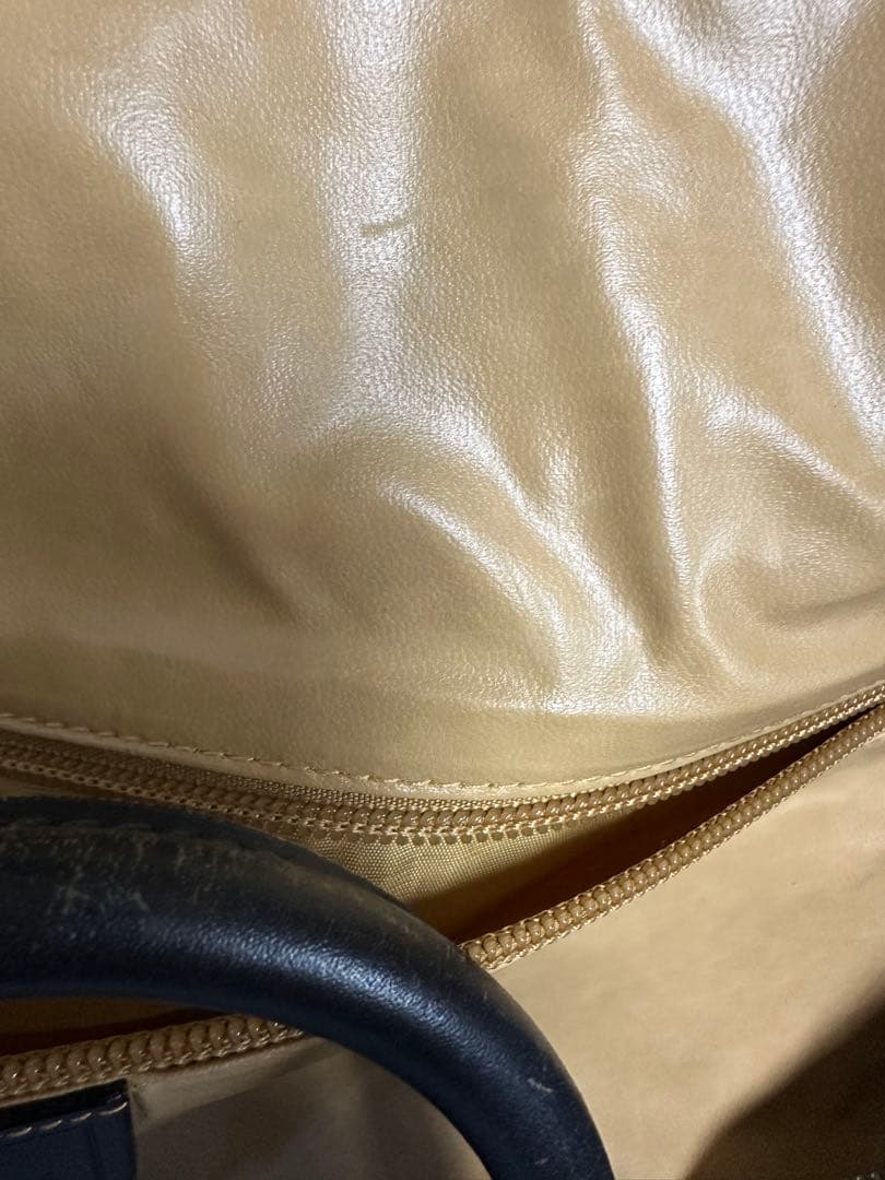 【正規品】TRUSSARDI トラサルディ　ボストンバッグ　レザー　ネイビー
