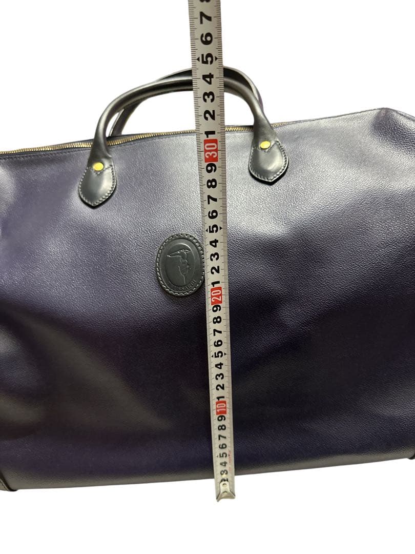 【正規品】TRUSSARDI トラサルディ　ボストンバッグ　レザー　ネイビー
