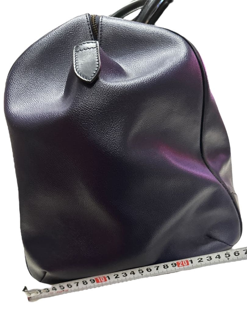 【正規品】TRUSSARDI トラサルディ　ボストンバッグ　レザー　ネイビー