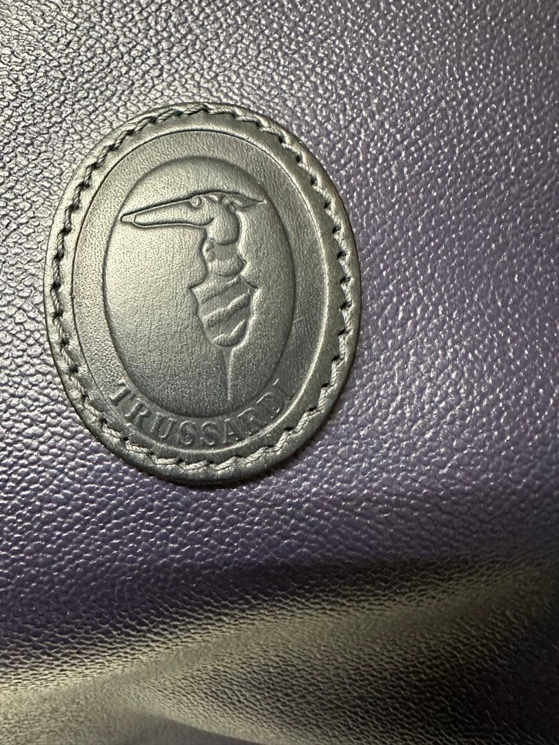 【正規品】TRUSSARDI トラサルディ　ボストンバッグ　レザー　ネイビー