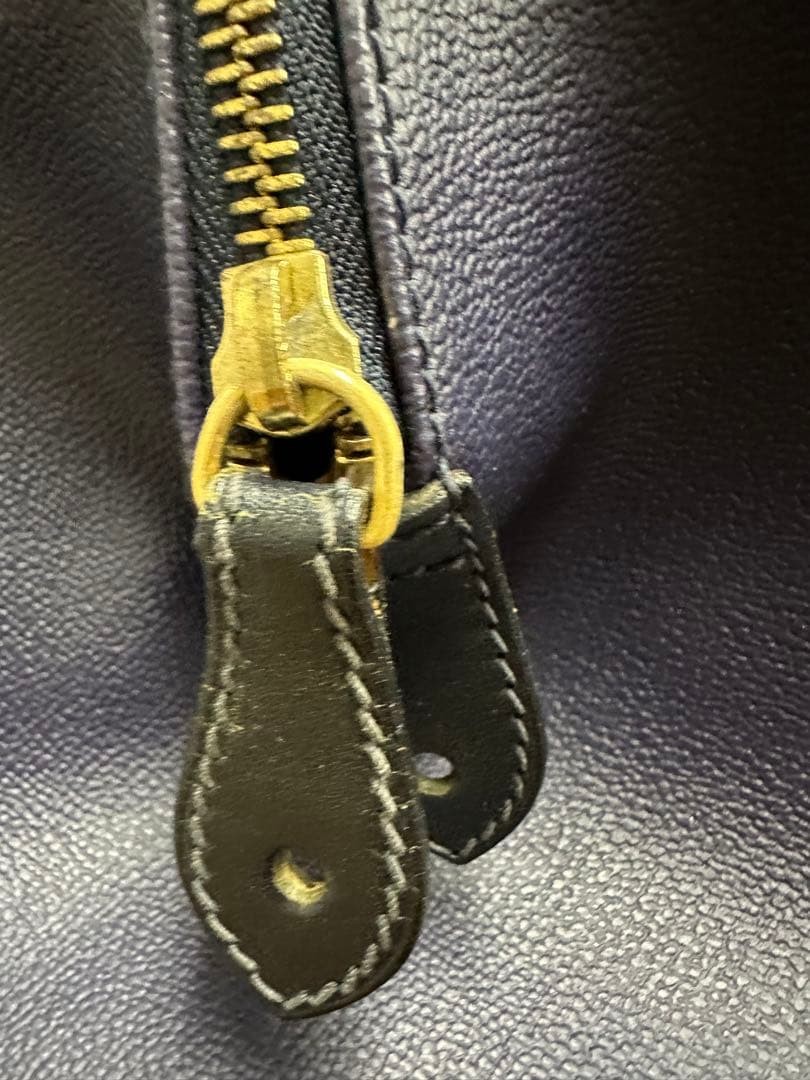 【正規品】TRUSSARDI トラサルディ　ボストンバッグ　レザー　ネイビー