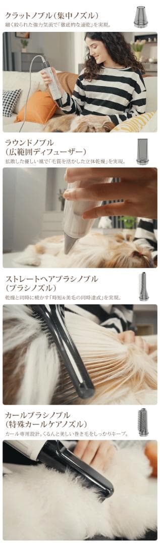 ペット ドライヤー 犬 猫 ペット用 低騒音 速乾 大風量 マイナスイオン