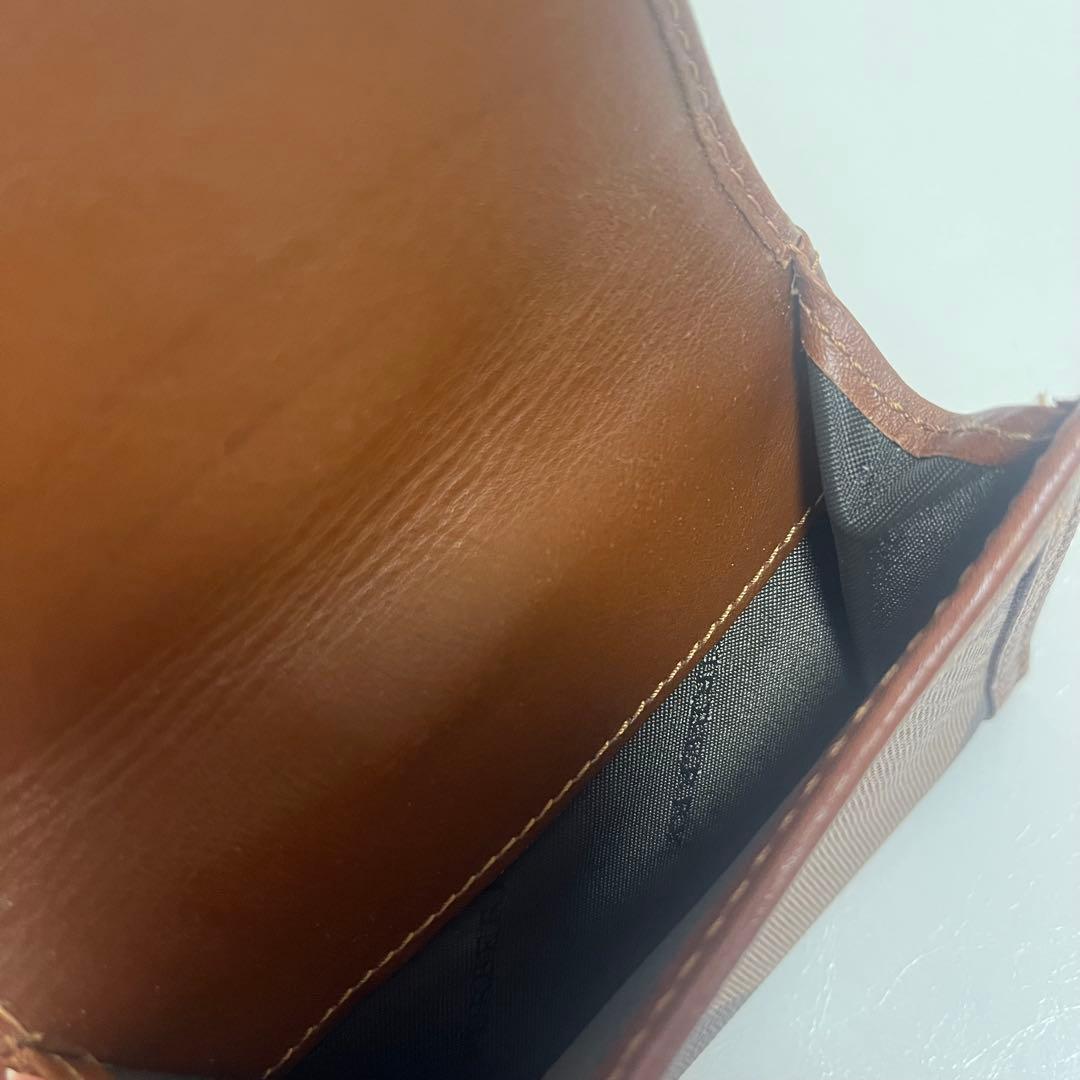 Burberry チェック柄 二つ折り財布 美品 ブラウン ノバチェック レア