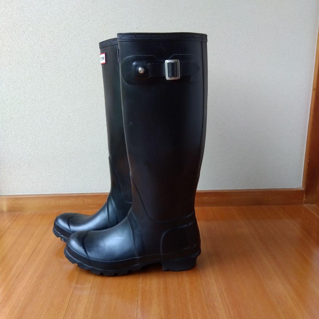 HUNTER ブラック　ロングレインブーツ　 保護材スプレー付き