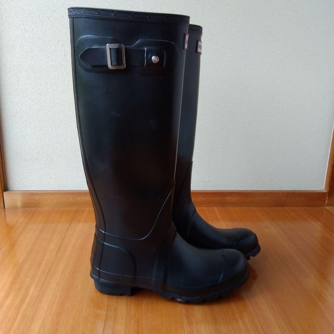HUNTER ブラック　ロングレインブーツ　 保護材スプレー付き