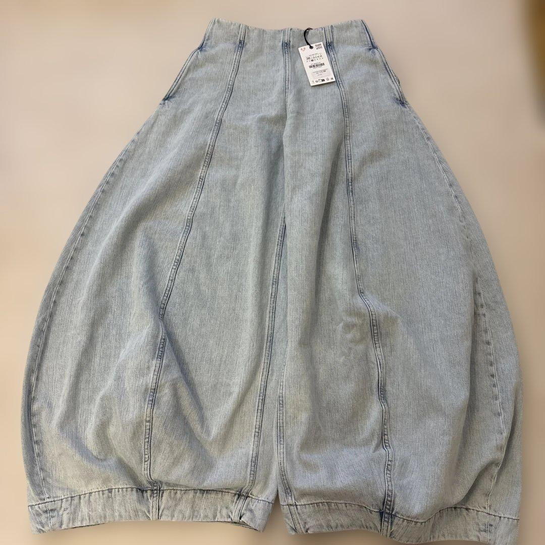 ZARA　バルーンレッグ 　ワイドデニム
