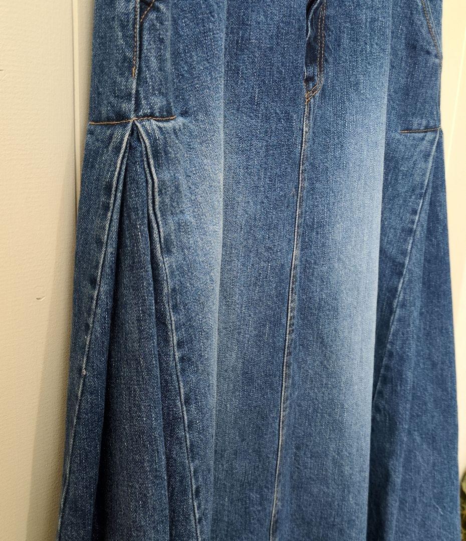 ミューニック Munich 12oz デニム マキシスカート Ｍ デニムブルー
