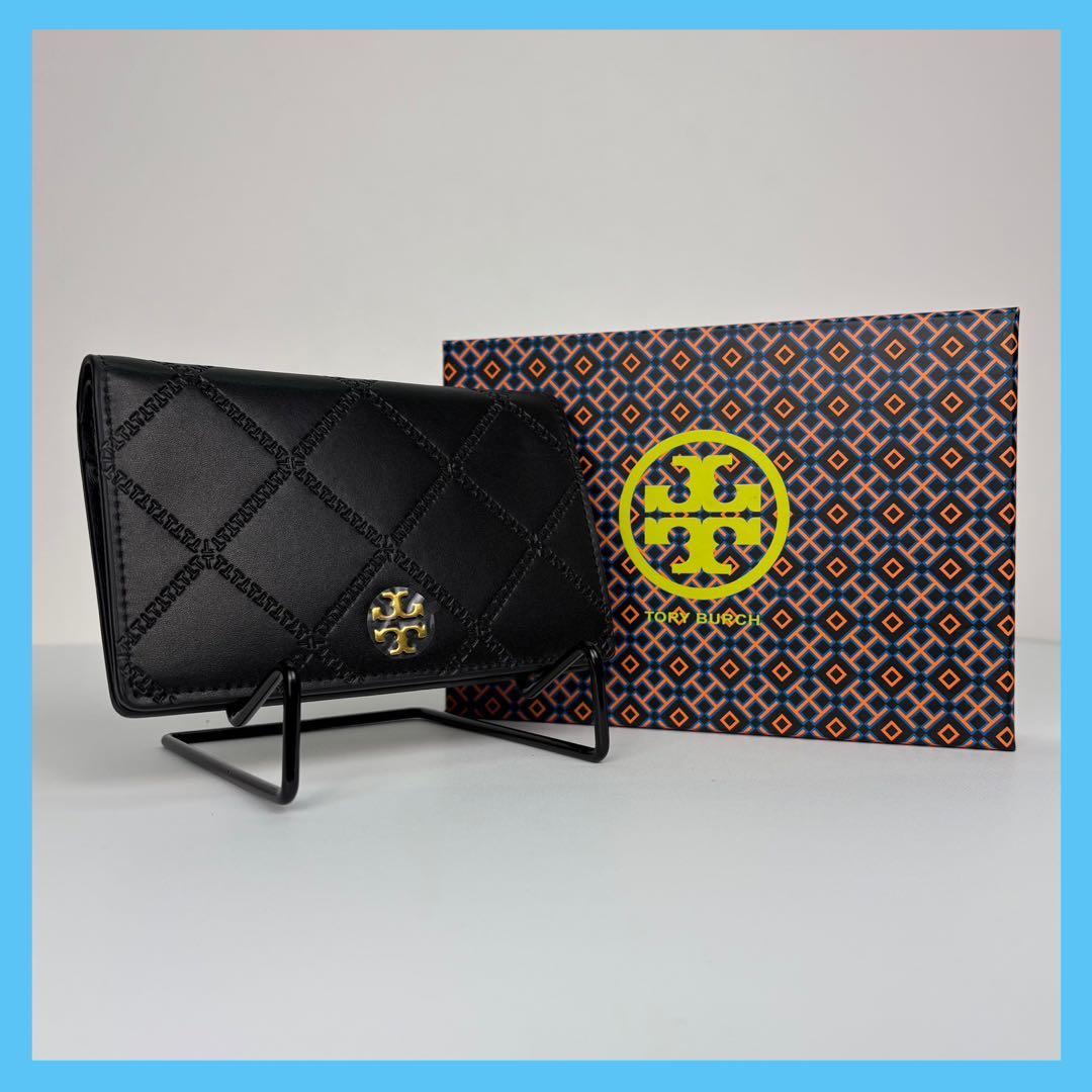 【箱無し】 Tory Burch ジョージア 二つ折り財布 ブラック