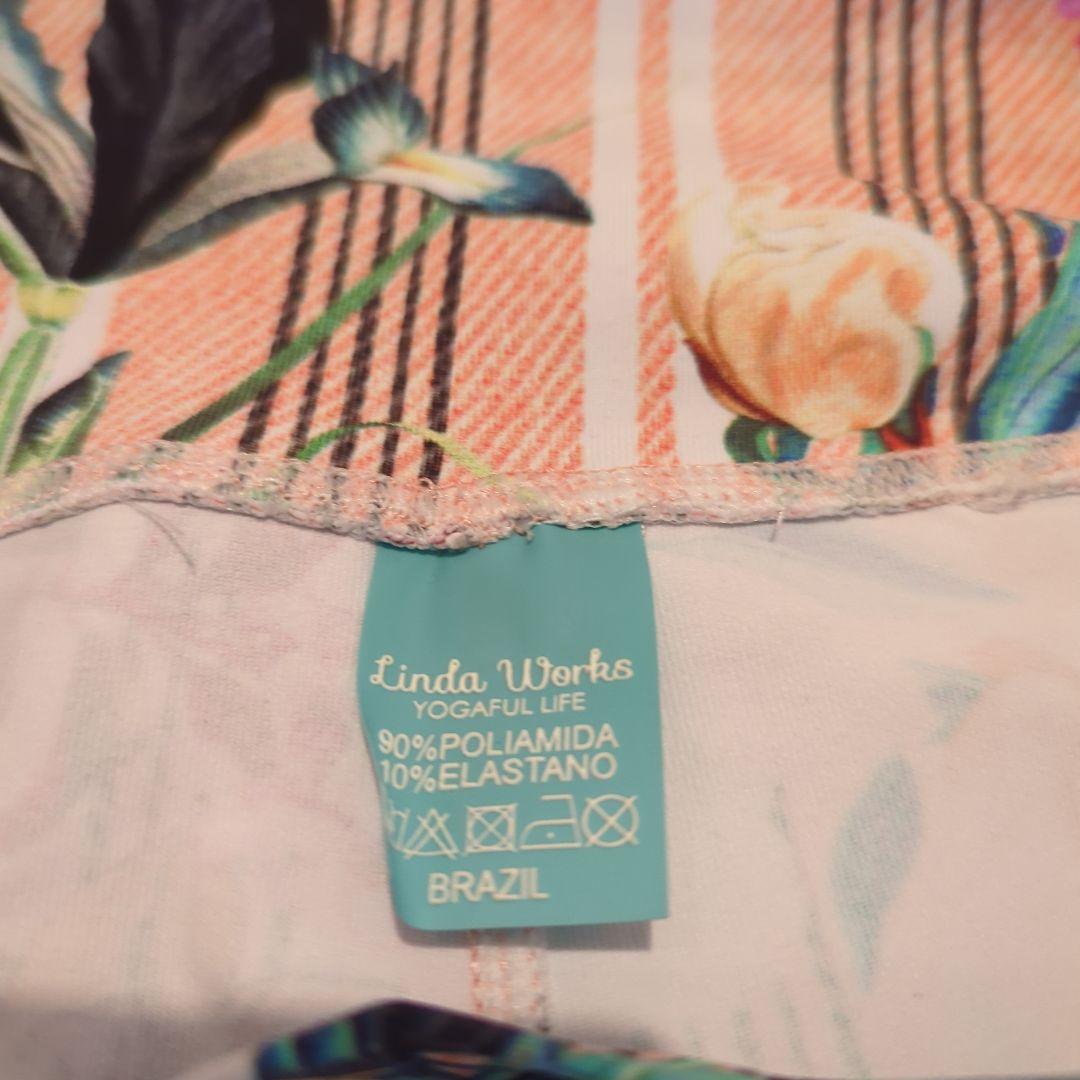 Linda Works フローラルハイウエストヨガパンツ