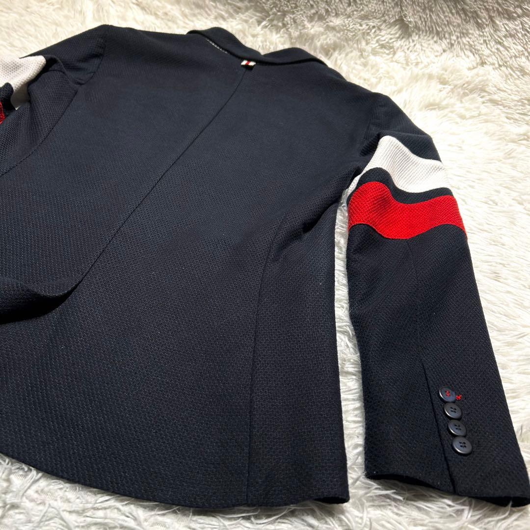 美品】ZARA 袖ストライプ カジュアル テーラードジャケット パーティー