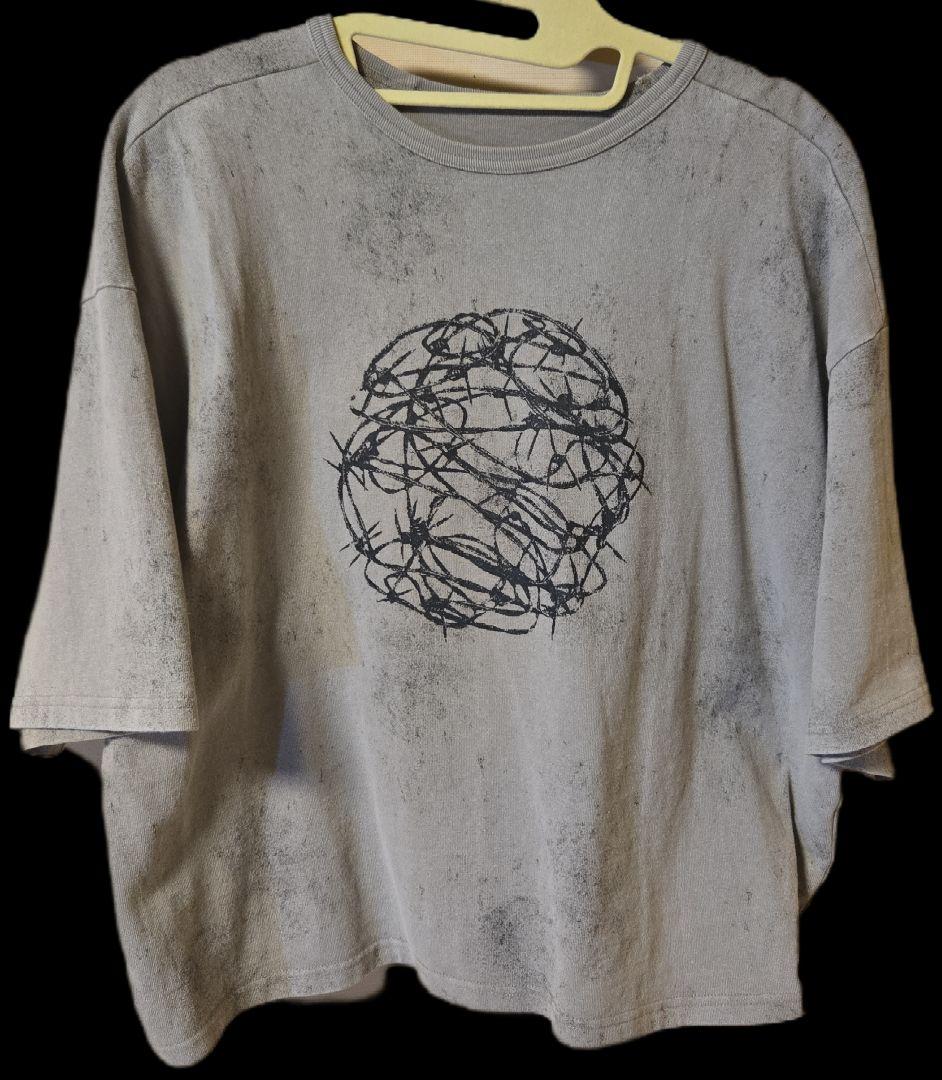 グラフィックデザインリバーシブルTシャツ グレー S【GRANCY】