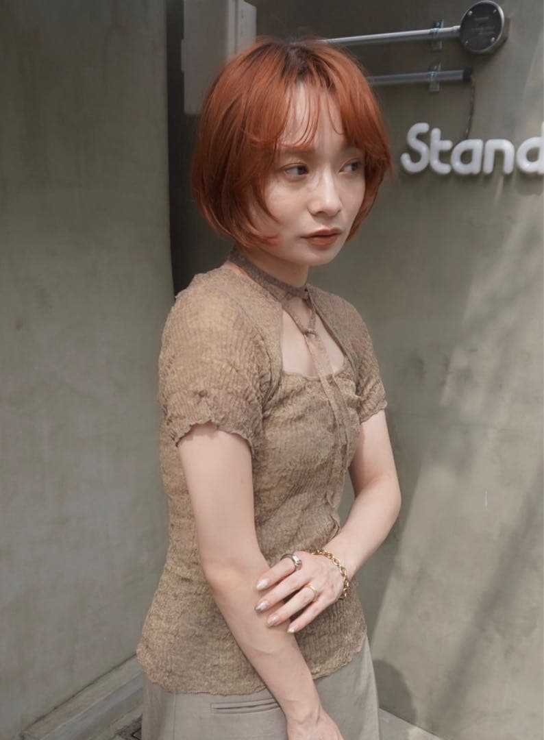 todayful 2way Sheer Knittops オリーブ
