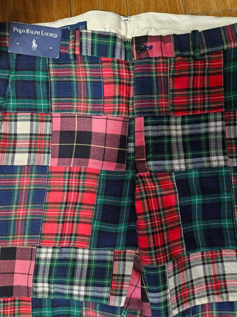 送料無料/新品未使用Polo Ralph Lauren チェック柄パンツ34