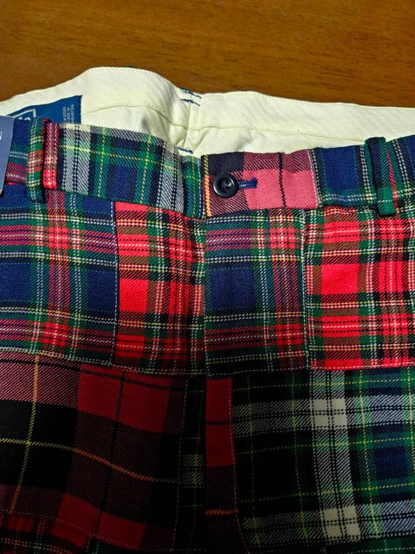 送料無料/新品未使用Polo Ralph Lauren チェック柄パンツ34