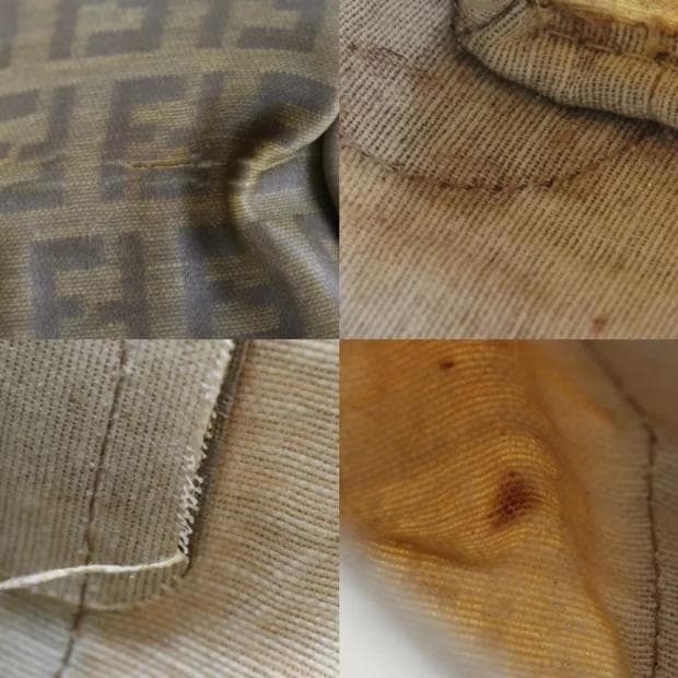 FENDI フェンディ ヴィンテージ ズッカ柄 ミニボストンバッグ ブラウン系