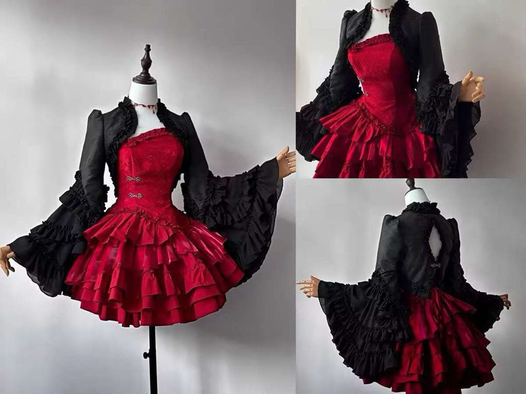 ゴシックトップス 姫袖ボレロ 華ロリータ コスプレ衣装 ショートカーディガン 白