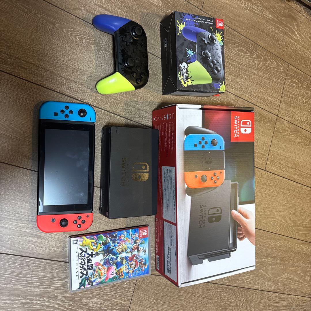 Nintendo Switch 本体 + プロコン + スマブラ+ SDカード
