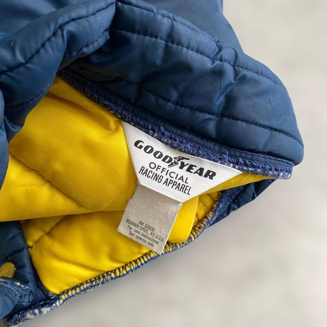 70s GOODYEAR レーシング ベスト 紺 USA製 M