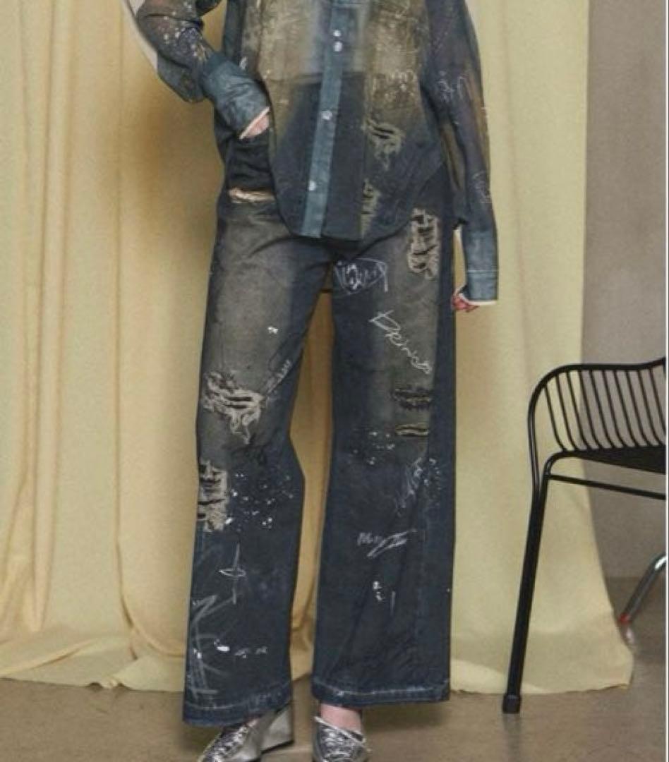 Denim Print Pants/デニムプリントパンツメゾンスペシャル