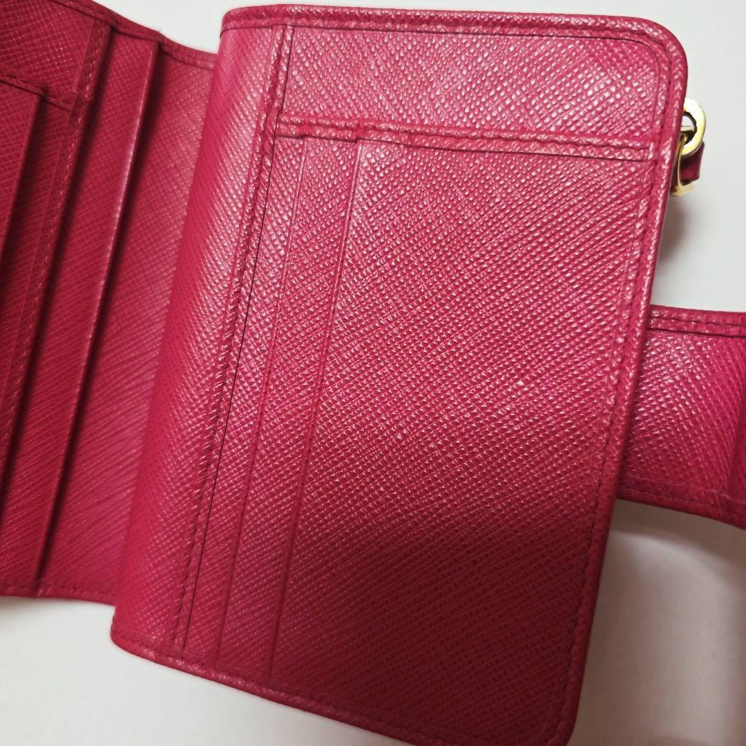 s*。様 PRADA ピンク 二つ折り財布