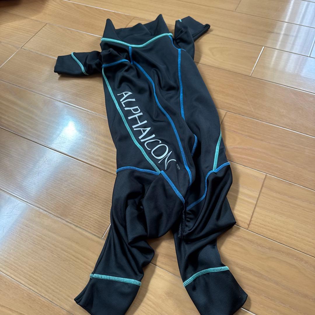 ALPHAICON 犬用フルボディスーツ 黒・黄緑　LL