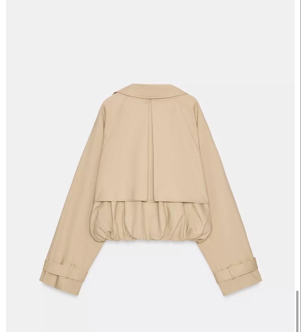 ZARA ショートバルーントレンチコート　Sサイズ　新品未使用品　タグ付き
