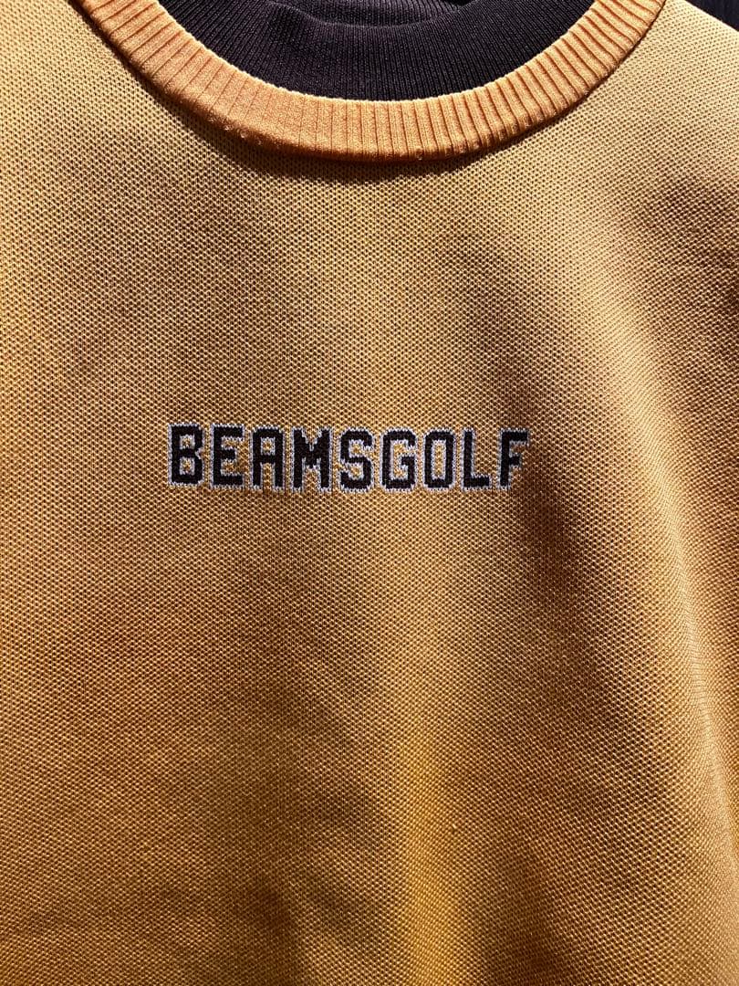 ビームスゴルフbeams golf メンズ　フェイクレイヤードモックネックニット