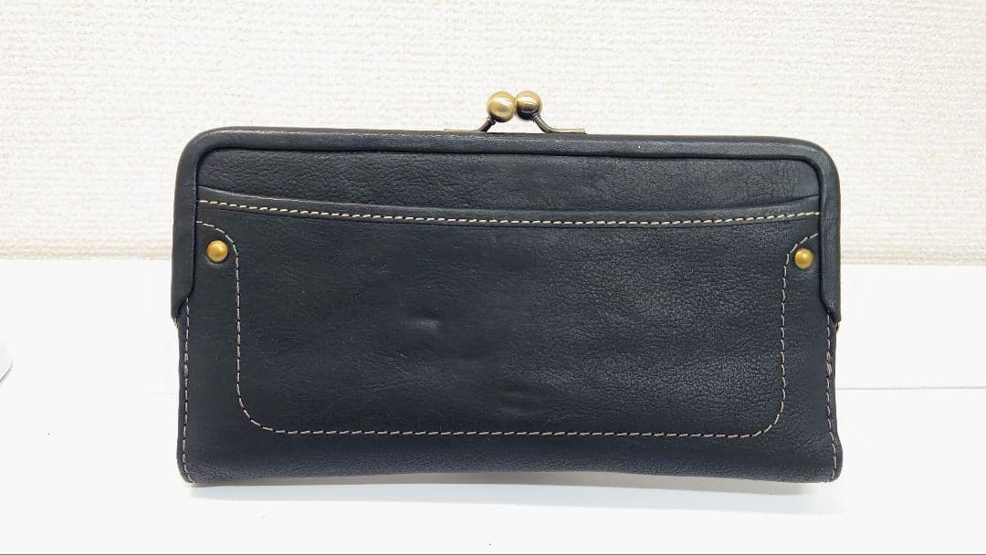 極稀少品 COACH オールドコーチ 黒 長財布　がま口